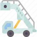 stair, truck, boarding, vehicle, airport