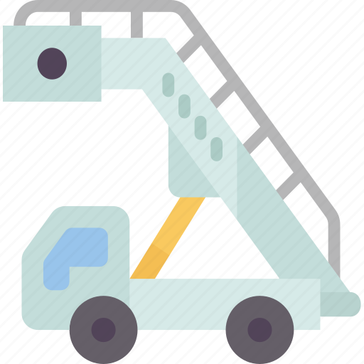 Stair, truck, boarding, vehicle, airport icon - Download on Iconfinder