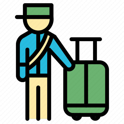 Airport, flight, travel, trip, suitcase, officer, people icon - Download on Iconfinder
