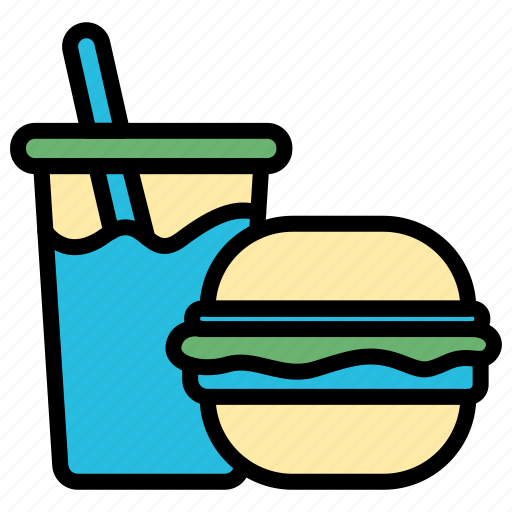 Food, breakfast, lunch, softdrink, burger, hamburger, soda icon - Download on Iconfinder