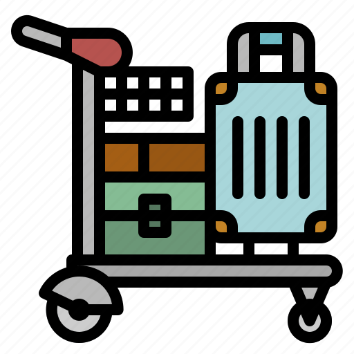 Airport, bag, cart, luggage, transport icon - Download on Iconfinder
