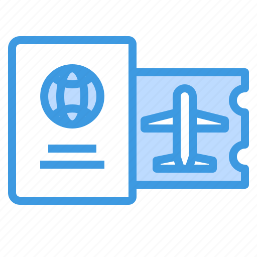 Airplane, airport, passport, plane, transportation, travel icon - Download on Iconfinder