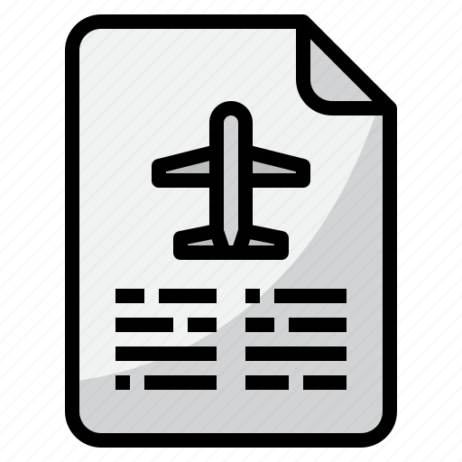 Airplane, airport, plane, ticket, transportation, travel icon - Download on Iconfinder
