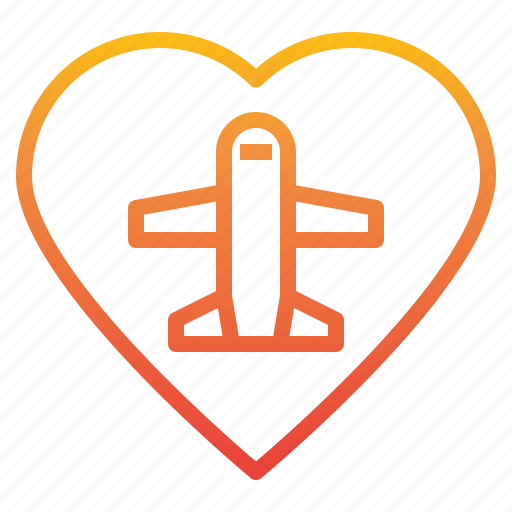Airplane, airport, love, plane, transportation, travel icon - Download on Iconfinder
