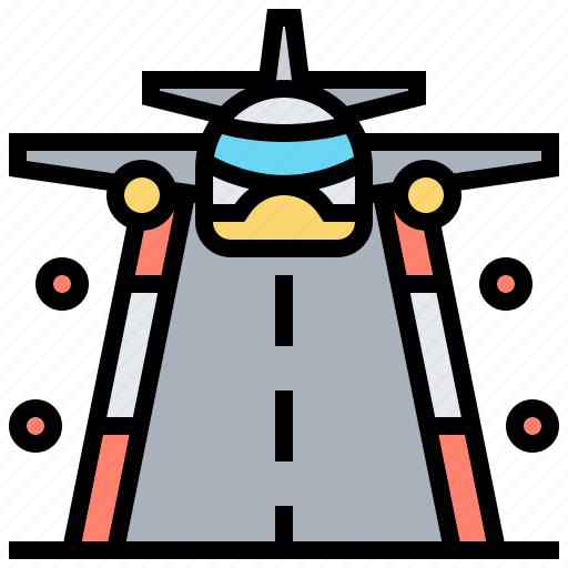 Airport, landing, plane, transport, way icon - Download on Iconfinder