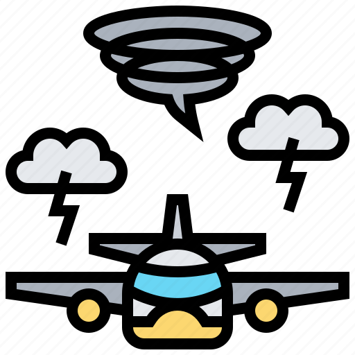 Airplane, plane, storm, transport, transportation icon - Download on Iconfinder