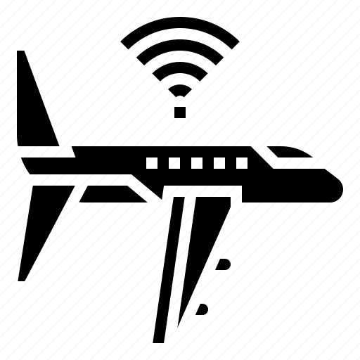 Airplane, plane, transport, transportation, wifi icon - Download on Iconfinder