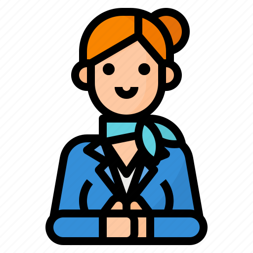 Air, attendant, flight, hostess icon - Download on Iconfinder