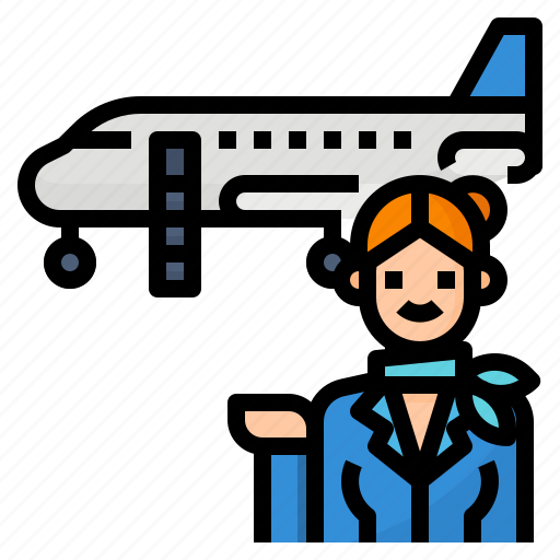 Airline, attendant, flight, hostess icon - Download on Iconfinder