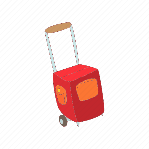 Cartoon, journey, suitcase, tourism, travel, trolley, vacation icon - Download on Iconfinder
