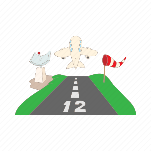 Air, aircraft, airstrip, aviation, cartoon, plane, tourism icon - Download on Iconfinder