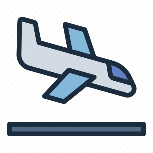 Landing, airplane, aircraft, airport, transportation icon - Download on Iconfinder