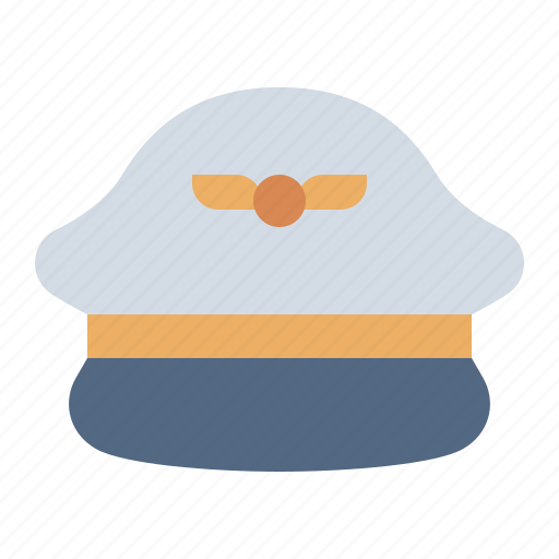 Pilot, airport, airplane, terminal, travel, pilot hat icon - Download on Iconfinder