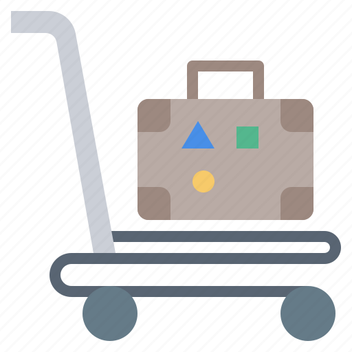 Business, cart, delivery, suitcase, transportation, trolley, wheels icon - Download on Iconfinder
