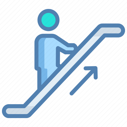 Down, escalator, mall, staircase, stairs, up icon - Download on Iconfinder