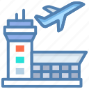 airport, airport building, airport control tower, airport tower, building, flight, tower