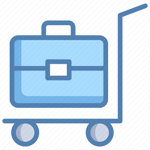 Baggage, cart, handcart, luggage, luggage trolley, shopping, trolley icon - Download on Iconfinder