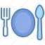 delivery, fork, meal, menu, restaurant, spoon 
