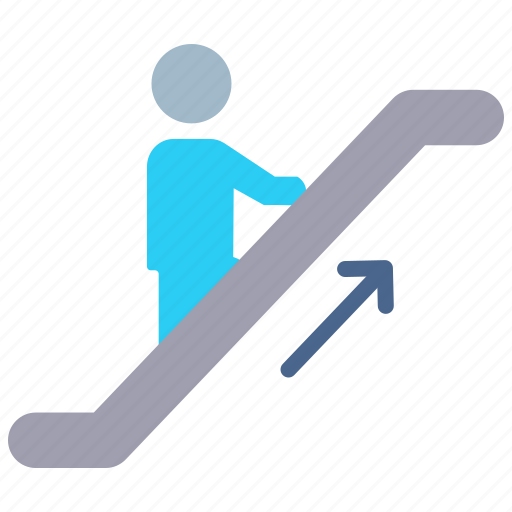 Down, escalator, mall, staircase, stairs, up icon - Download on Iconfinder
