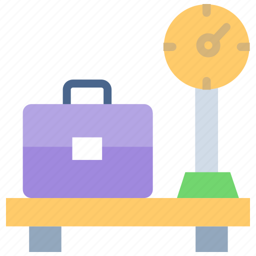 Baggage, briefcase, luggage, luggage weight, measurement, scale, weight icon - Download on Iconfinder