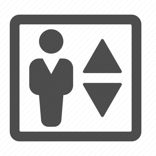Elevator, man, airport icon - Download on Iconfinder