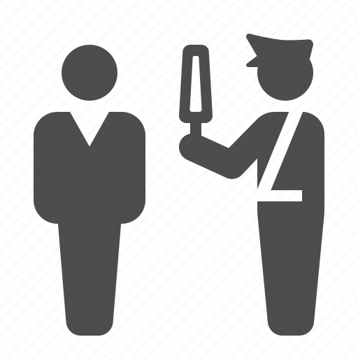 Check, guard, man, metal detector, policeman, security, airport icon - Download on Iconfinder