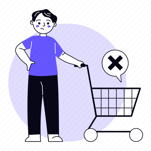 Empty cart, empty, trolley, shopping, cancel, empty state, interface design icon - Download on Iconfinder