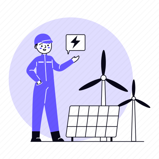 Renewable energy, power, electricity, sustainable, ecology, industry, industrial icon - Download on Iconfinder