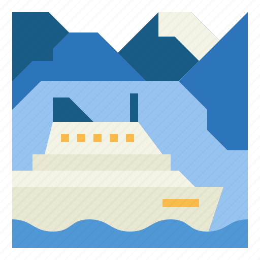 Boat, cruises, ice, iceberg, mountain, sea icon - Download on Iconfinder