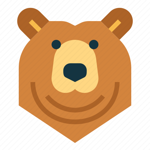Animal, bear, grizzly, head icon - Download on Iconfinder