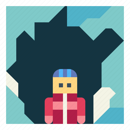 Adventure, cave, ice, man icon - Download on Iconfinder