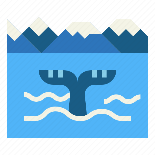 Animal, fish, ice, mountain, sea, tail, whale icon - Download on Iconfinder