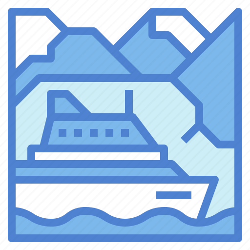 Boat, cruises, ice, iceberg, mountain, sea icon - Download on Iconfinder