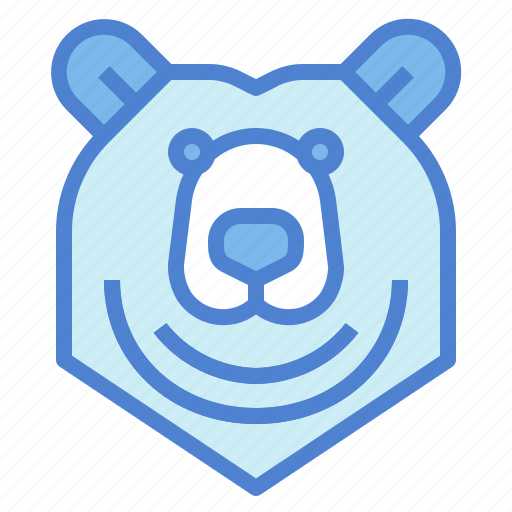Animal, bear, grizzly, head icon - Download on Iconfinder