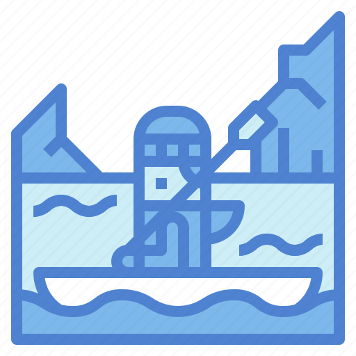 Boat, ice, kayak, mountain, river, sea icon - Download on Iconfinder