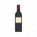 bottle, wine, alcohol, drink, glass