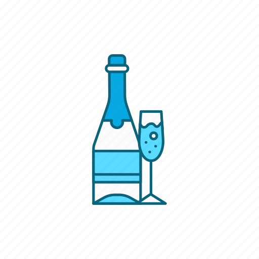 Champagne, bottle, alcohol, beverage, wine icon - Download on Iconfinder