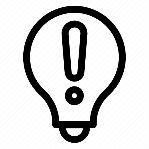 1, lightbulb, exclamation, idea, light, error icon - Download on Iconfinder