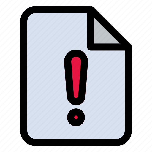 1, file, exclamation, alert, caution, warning icon - Download on Iconfinder