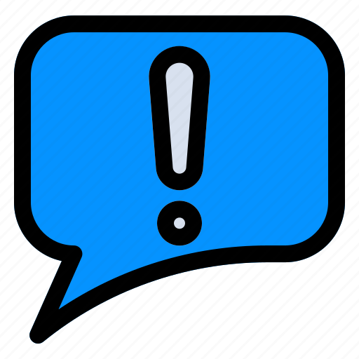 1, message, exclamation, dialogue, speech, bubble icon - Download on Iconfinder