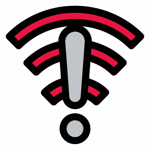 Wifi, exclamation, caution, danger, mark icon - Download on Iconfinder
