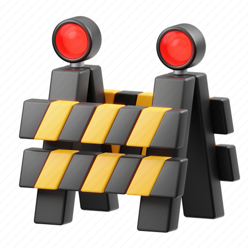 Road, barrier, road barrier, barricade, construction, traffic-barrier, construction-barrier 3D illustration - Download on Iconfinder