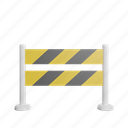 barrier, front, forbidden, fence, construction