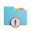 folder, warning, front, error, document, alert, file 