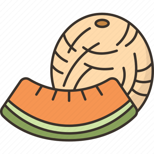 Cantaloupe, fruit, sweet, juicy, refreshing, melon icon - Download on Iconfinder