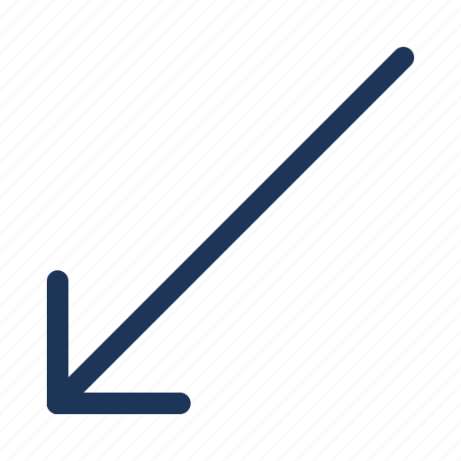 Arrow, corner, diagonal, direction icon - Download on Iconfinder
