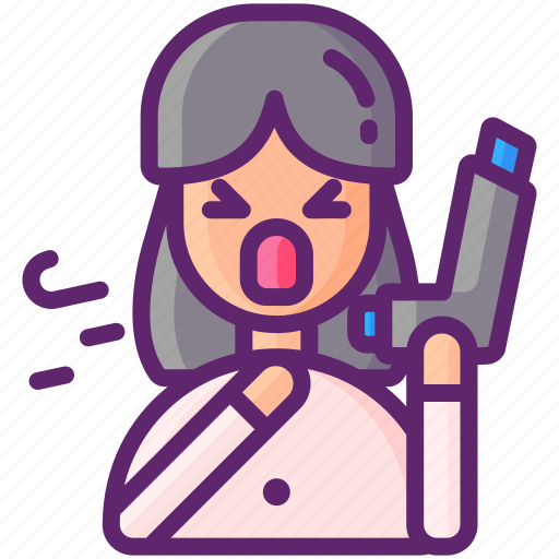 Allergy, asthma, inhaler, woman icon - Download on Iconfinder