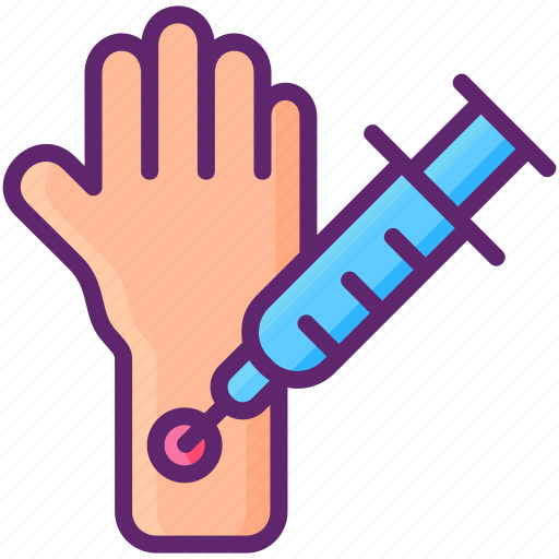 Hand, intradermal, syringe, test icon - Download on Iconfinder