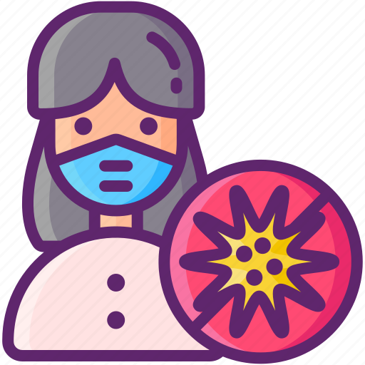 Allergy, medical, mold, woman icon - Download on Iconfinder