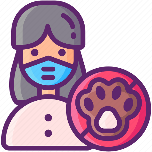 Allergy, dog, pet, woman icon - Download on Iconfinder